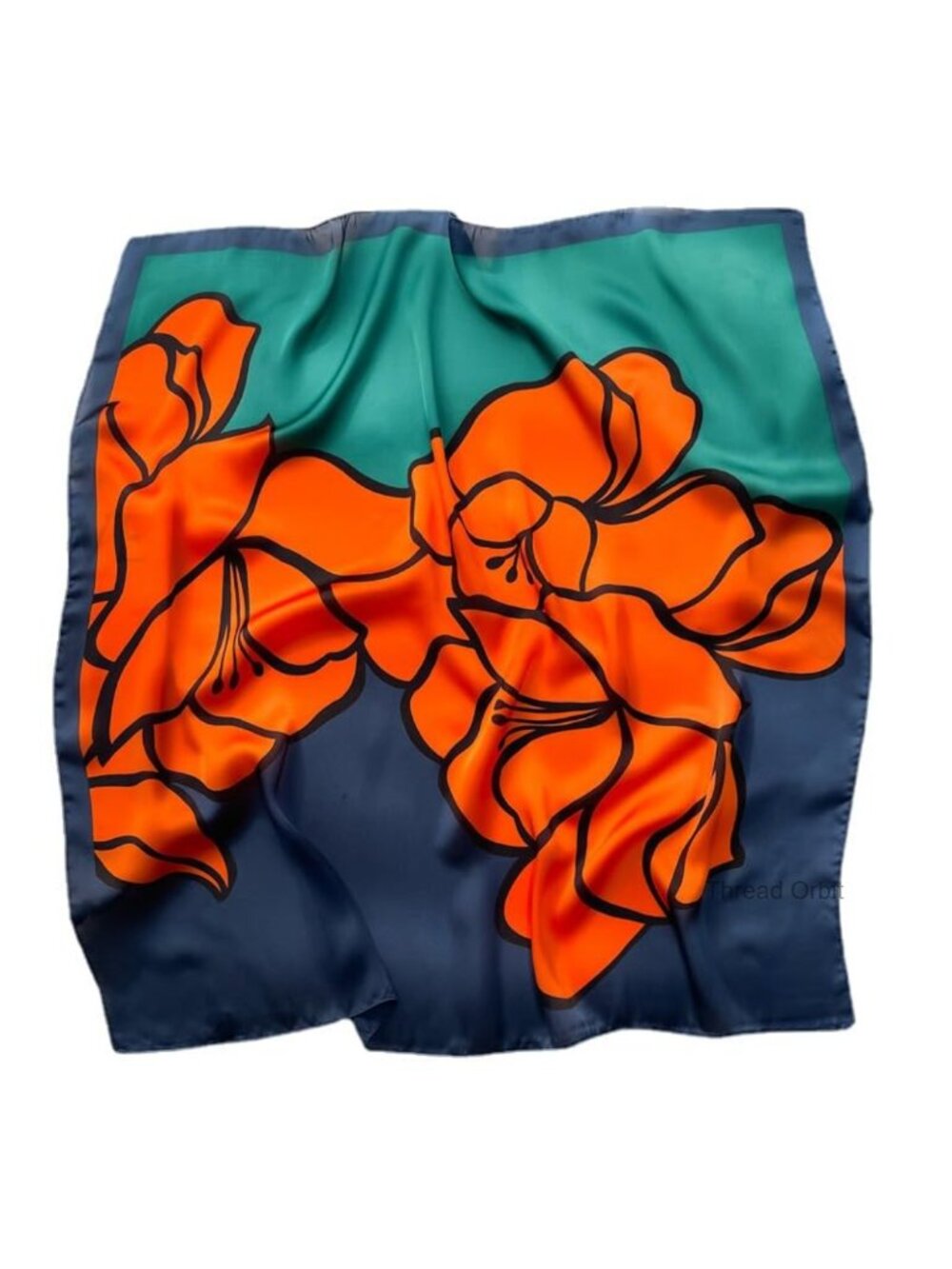 27.5" Large Square Satin Hair Scarf Neck Wrap Bandana for Women
